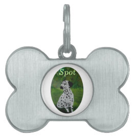 Dalmatisk Hund Painting Namngiven Namnbricka Husdjur