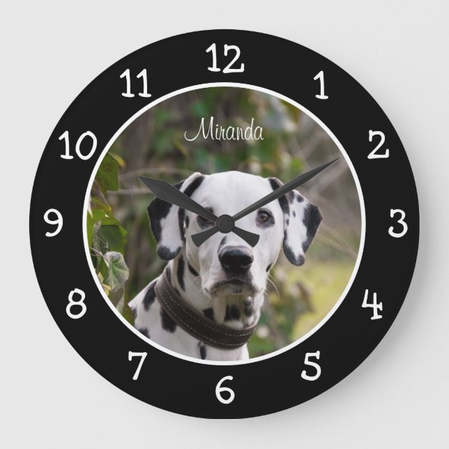 Dalmatisk Hund Personlig Stor Klocka (Framsida)
