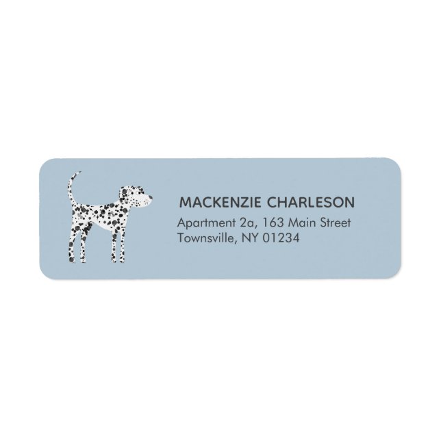 Dalmatisk Hund Returadress Returadress Etikett (Framsidan)