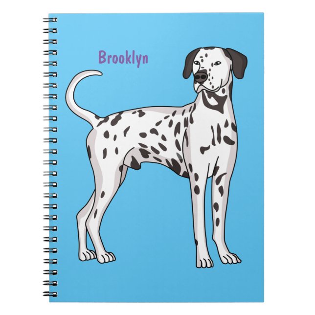 Dalmatisk hund tecknad anteckningsbok (Framsidan)