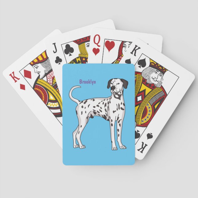 Dalmatisk hund tecknad casinokort (Baksidan)
