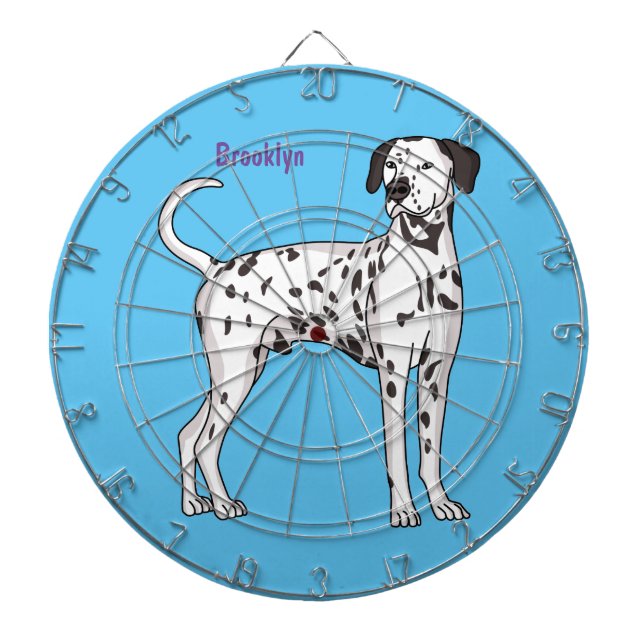 Dalmatisk hund tecknad darttavla (Framsidan)