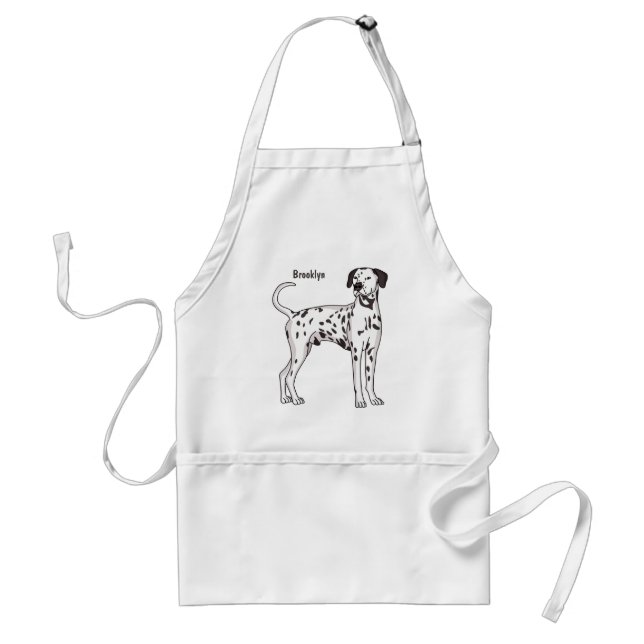 Dalmatisk hund tecknad förkläde (Framsidan)