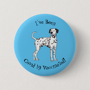 Dalmatisk hund tecknad knapp
