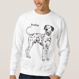 Dalmatisk hund tecknad lång ärmad tröja