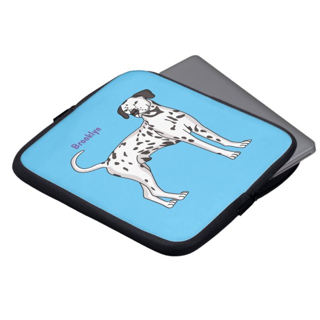 Dalmatisk hund tecknad laptop fodral (Framsida topp)