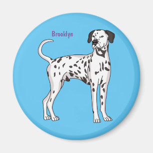 Dalmatisk hund tecknad magnet