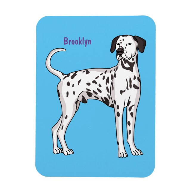 Dalmatisk hund tecknad magnet (Vertikal)