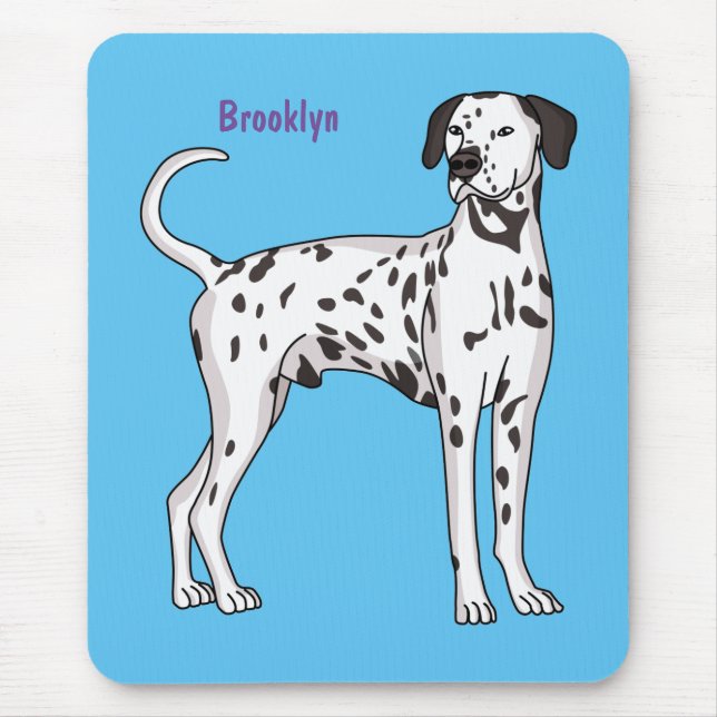 Dalmatisk hund tecknad musmatta (Framsidan)