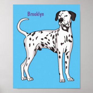 Dalmatisk hund tecknad poster
