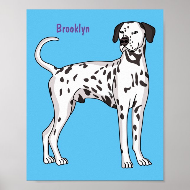 Dalmatisk hund tecknad poster (Framsidan)