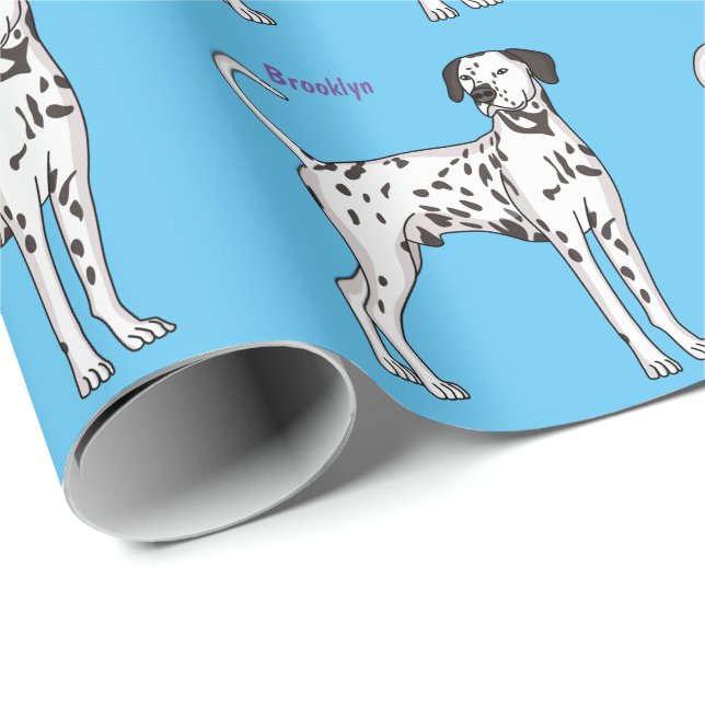 Dalmatisk hund tecknad presentpapper (Rullad Hörn)
