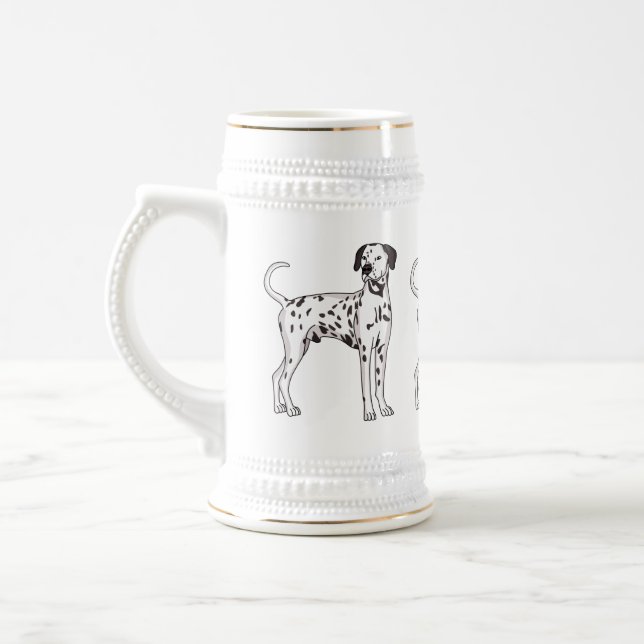 Dalmatisk hund tecknad sejdel (Vänster)