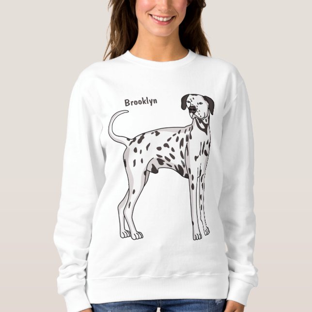 Dalmatisk hund tecknad t shirt (Framsida)