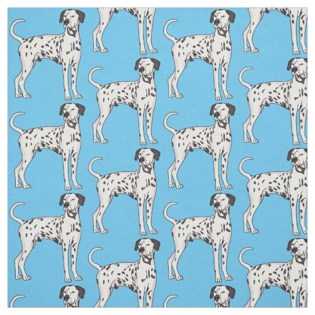 Dalmatisk hund tecknad tyg (Provkarta)