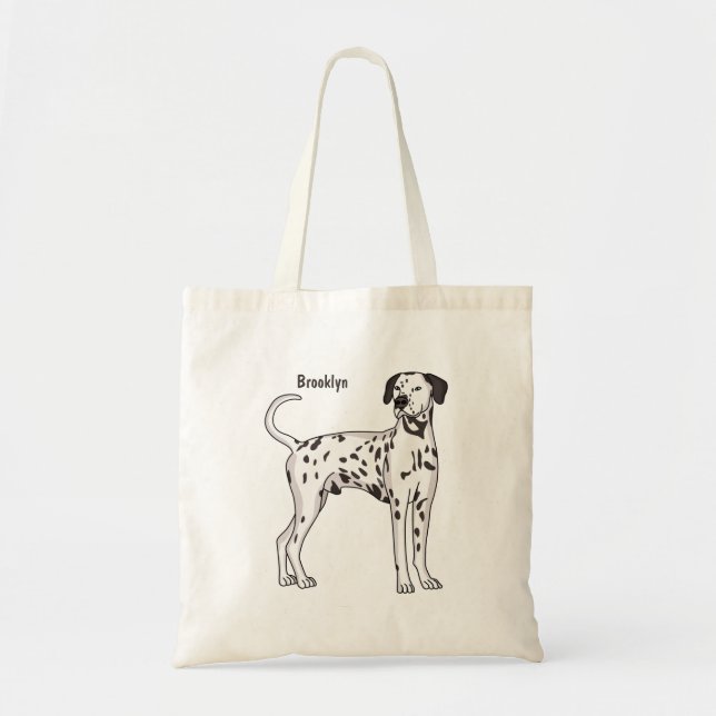 Dalmatisk hund tecknad tygkasse (Framsidan)