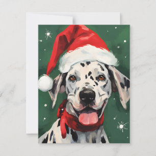 Dalmatisk julpenselmålning julkort