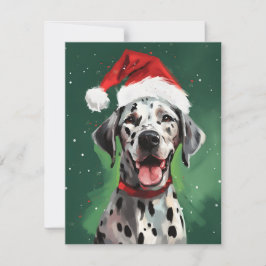 Dalmatisk julpenselmålning julkort