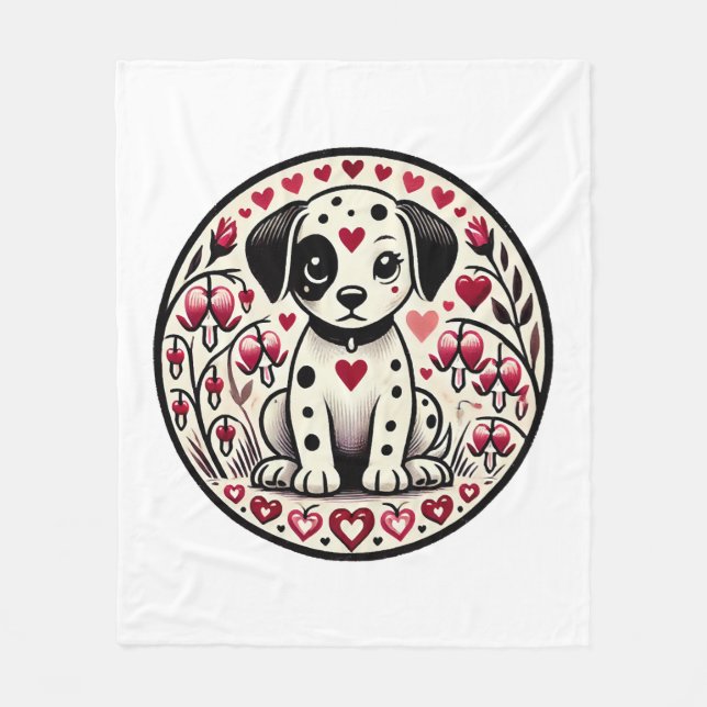 Dalmatisk kärlek fleecefilt (Framsidan)