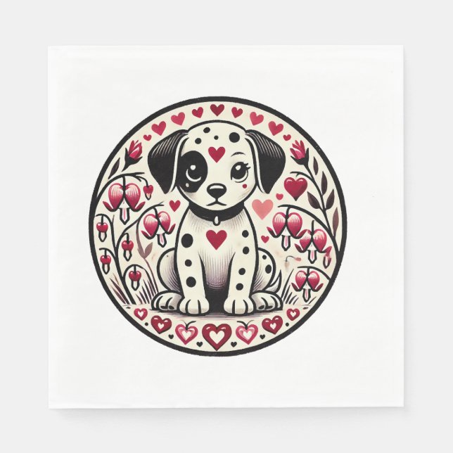 Dalmatisk kärlek pappersservett (Framsidan)