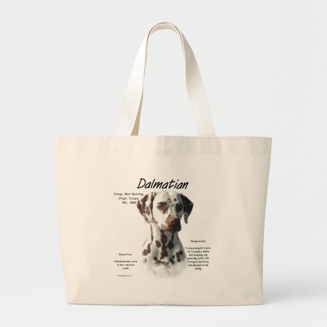 Dalmatisk (lever) historikdesign jumbo tygkasse (Framsidan)