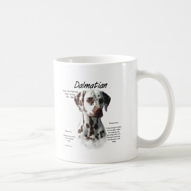 Dalmatisk (lever) historikdesign kaffemugg (Höger)