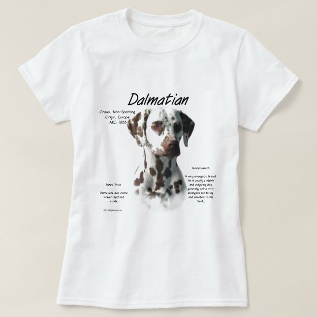 Dalmatisk (lever) historikdesign t-shirt (Design framsida)