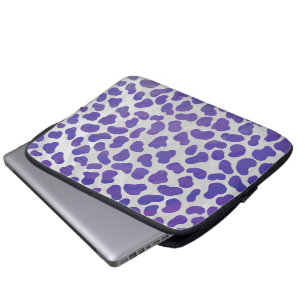 Dalmatisk Lila och vit utskrift Laptop Sleeve