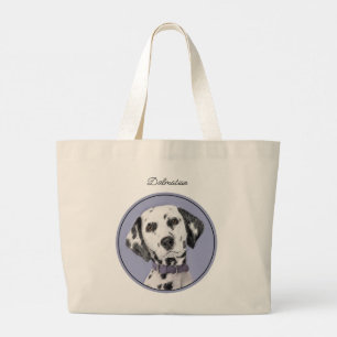 Dalmatisk målarfärg fläckad cute Original Hund Art Jumbo Tygkasse