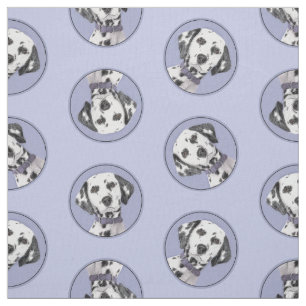 Dalmatisk målarfärg fläckad cute Original Hund Art Tyg