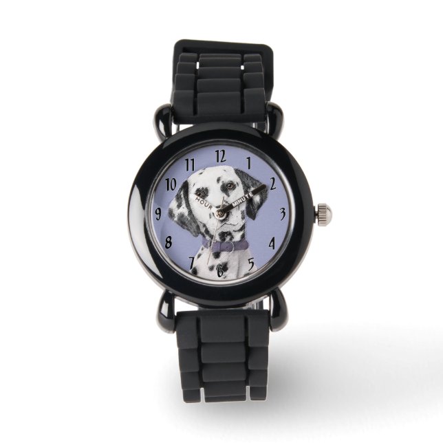 Dalmatisk målning - Cute Original Hund Art Armbandsur (Framsida)