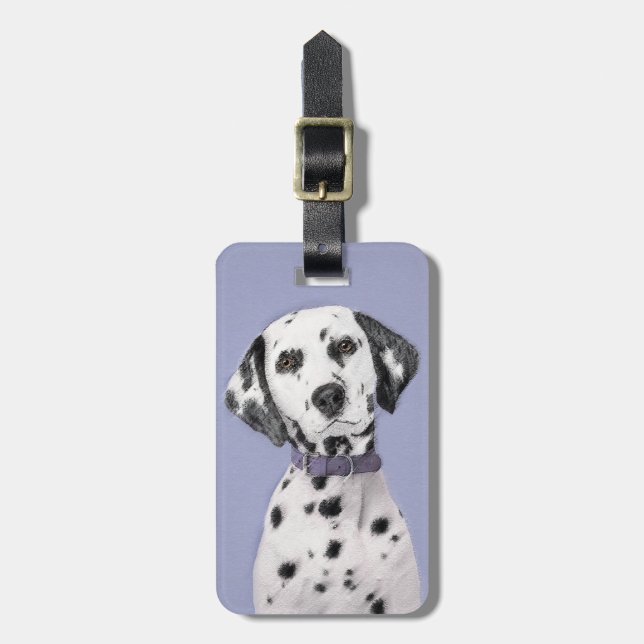 Dalmatisk målning - Cute Original Hund Art Bagagebricka (Vertikal Framsida)