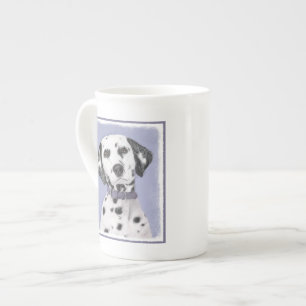 Dalmatisk målning - Cute Original Hund Art Benporslin Mugg