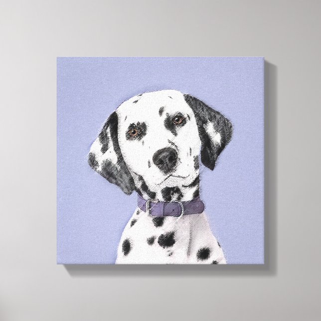 Dalmatisk målning - Cute Original Hund Art Canvastryck (Framsida)