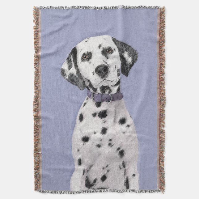 Dalmatisk målning - Cute Original Hund Art Filt (Framsidan Vertikal)