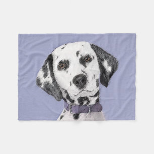 Dalmatisk målning - Cute Original Hund Art Fleecefilt
