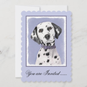 Dalmatisk målning - Cute Original Hund Art Inbjudningar