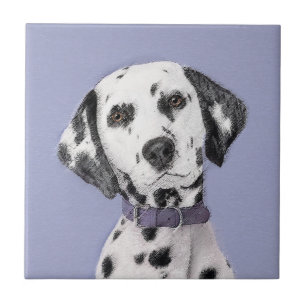 Dalmatisk målning - Cute Original Hund Art Kakelplatta