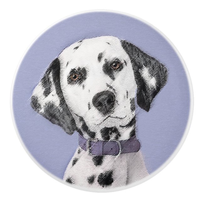 Dalmatisk målning - Cute Original Hund Art Knopp (Framsidan)