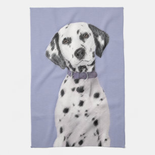 Dalmatisk målning - Cute Original Hund Art Kökshandduk