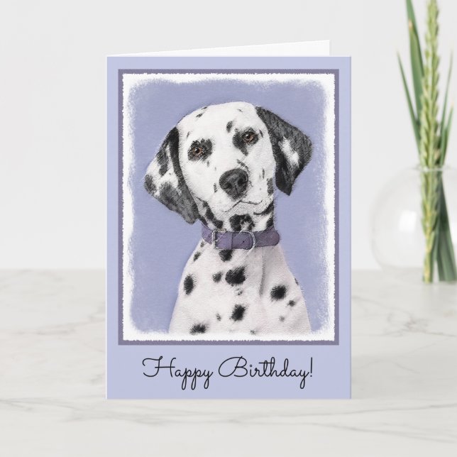 Dalmatisk målning - Cute Original Hund Art Kort (Framsida)