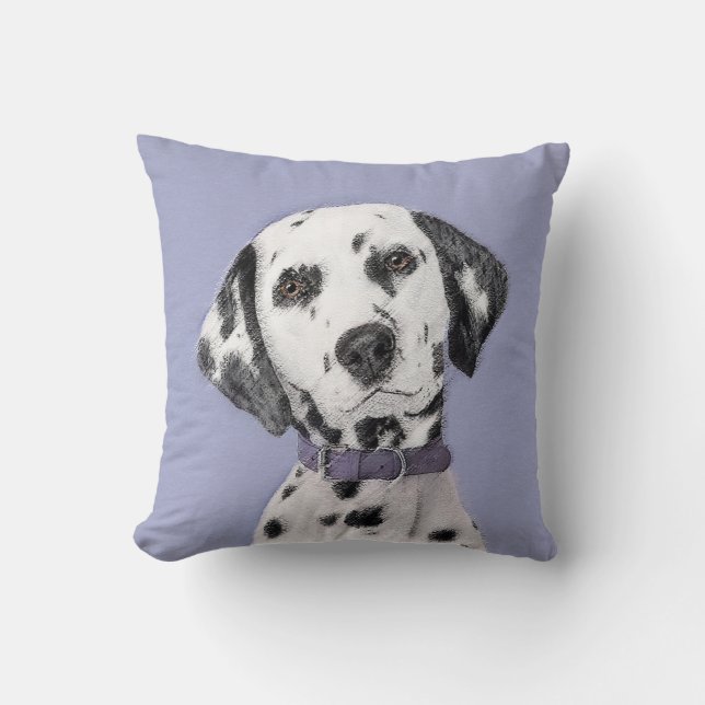 Dalmatisk målning - Cute Original Hund Art Kudde (Framsida)