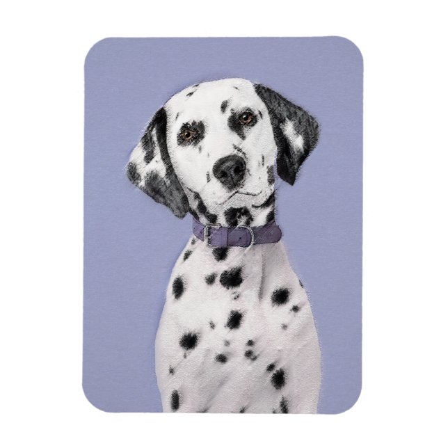 Dalmatisk målning - Cute Original Hund Art Magnet (Vertikal)