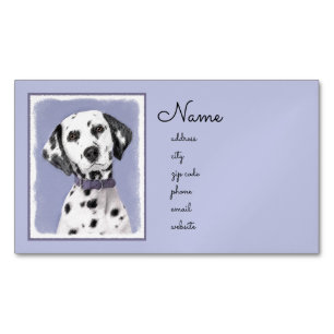 Dalmatisk målning - Cute Original Hund Art Magnetiska Visitkort
