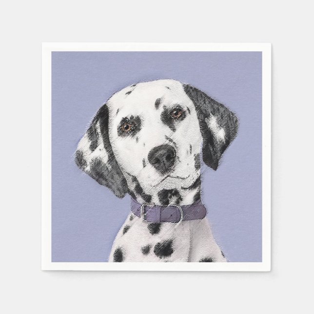 Dalmatisk målning - Cute Original Hund Art Pappersservett (Framsidan)