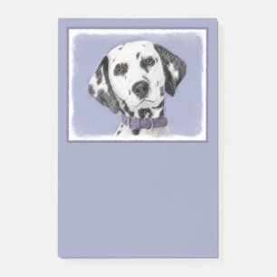 Dalmatisk målning - Cute Original Hund Art Post-it Block