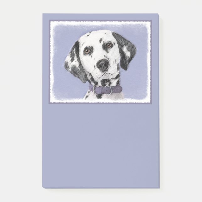 Dalmatisk målning - Cute Original Hund Art Post-it Block (Framsida)