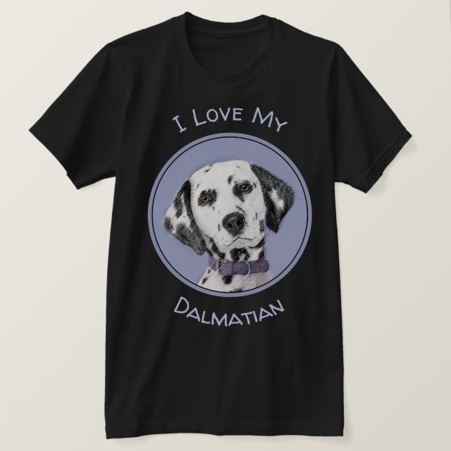 Dalmatisk målning - Cute Original Hund Art T Shirt (Design framsida)