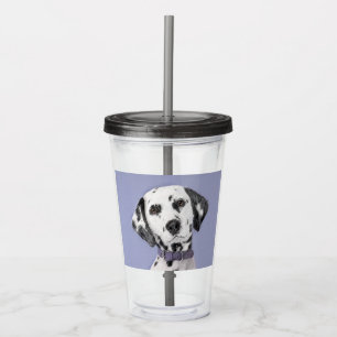Dalmatisk målning - Cute Original Hund Art Take Away Mugg