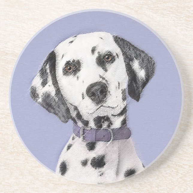 Dalmatisk målning - Cute Original Hund Art Underlägg (Framsidan)